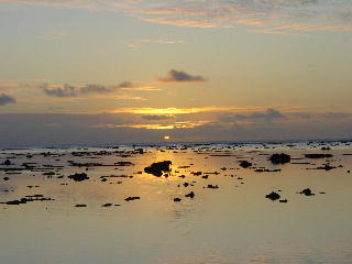 een mooie zonsondergang boven de Pacific