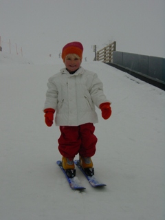 ook Kirsten heeft echt op de skis gestaan, en het was geweldig